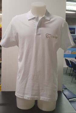 Polo blanc manches courtes